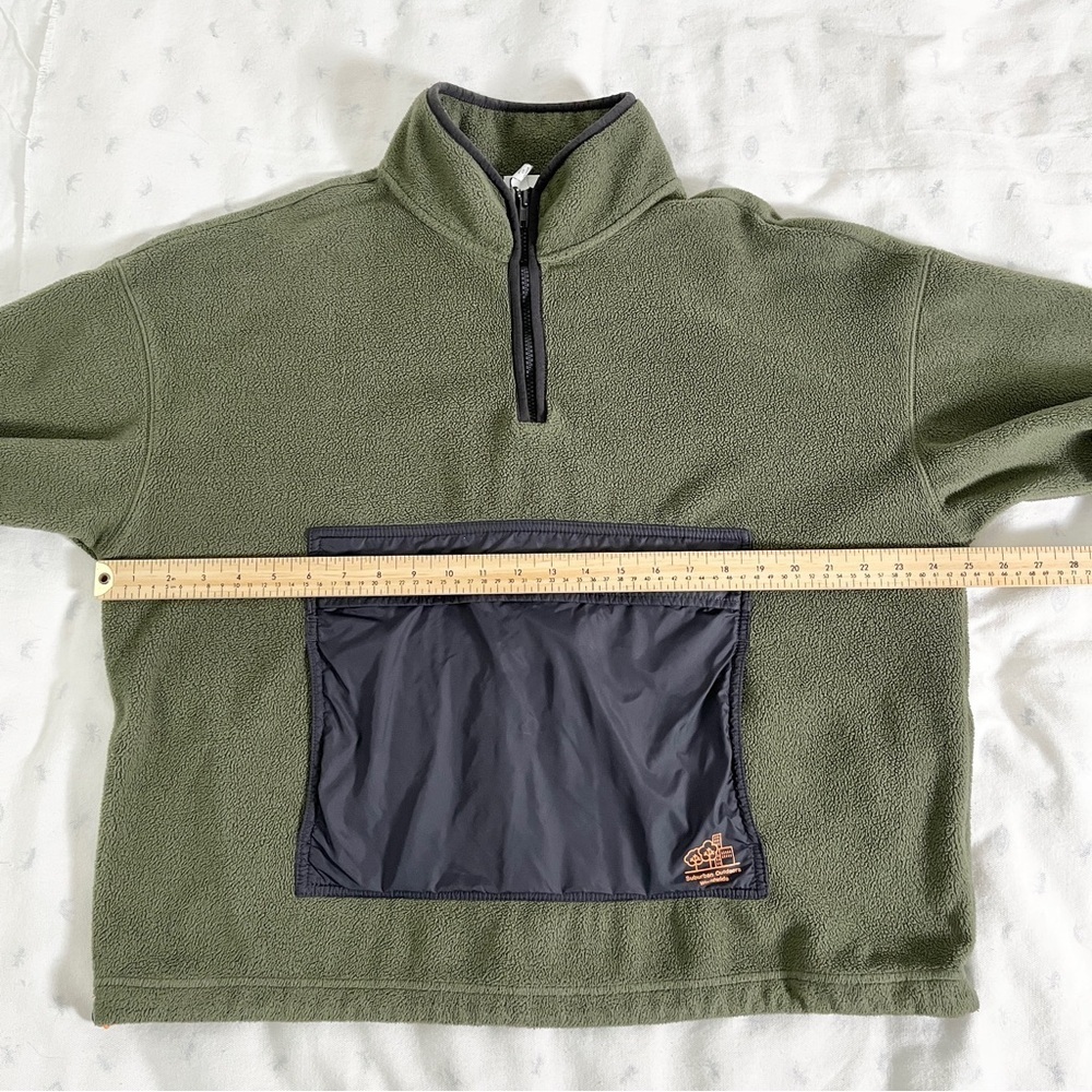 H&M Oversized Olive Green Zip-Up Fleece Sweater –Cozy & Streetwear-Ready, Medium - Picture 13 of 14